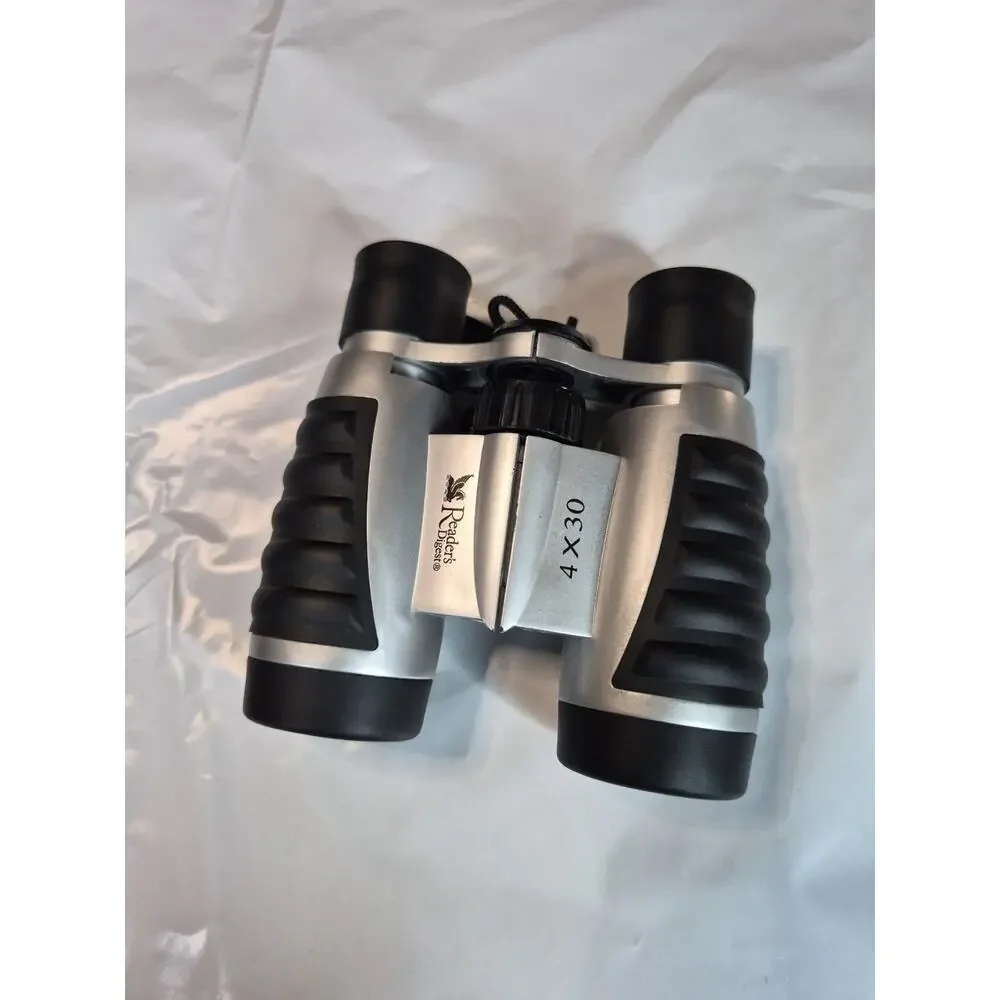 Readers Digest Binoculars 4x30 Compact Pocket Optics With Case And Neck Strap